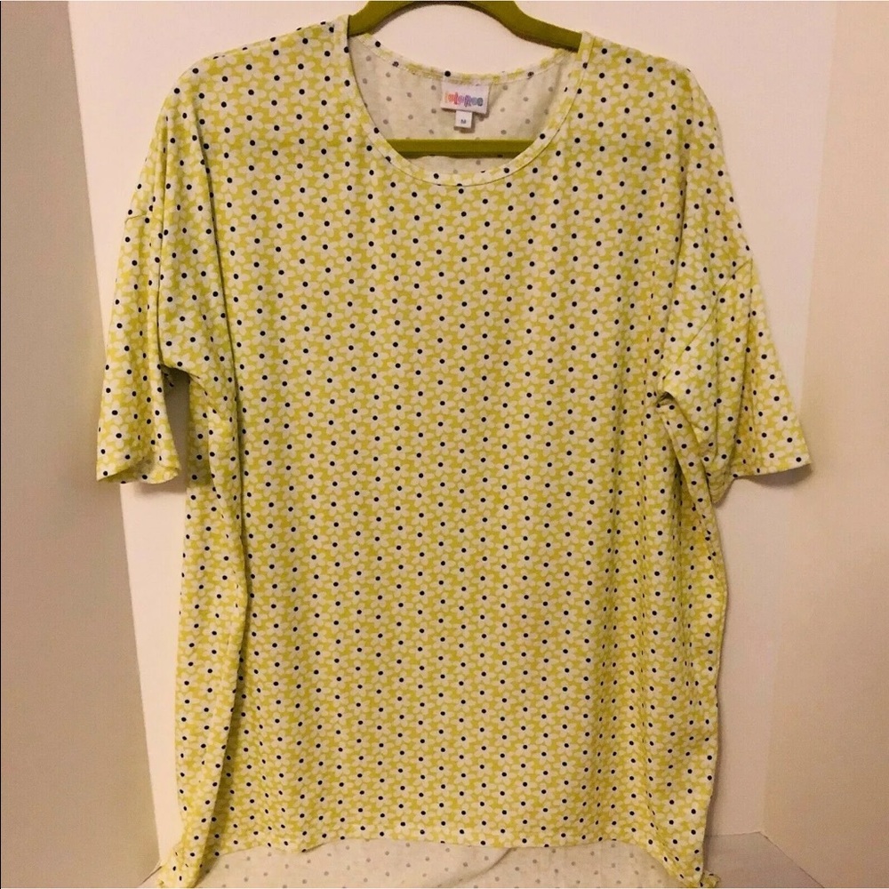 Lularoe Womens Top Short Sleeves Yellow Shirt